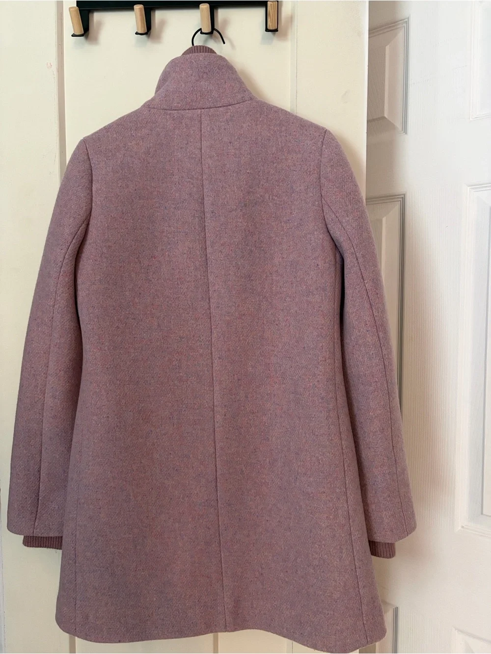 J. Crew Lodge Coat Dusty Mauve Wool Zip-Front Pea Coat - Picture 5 of 13